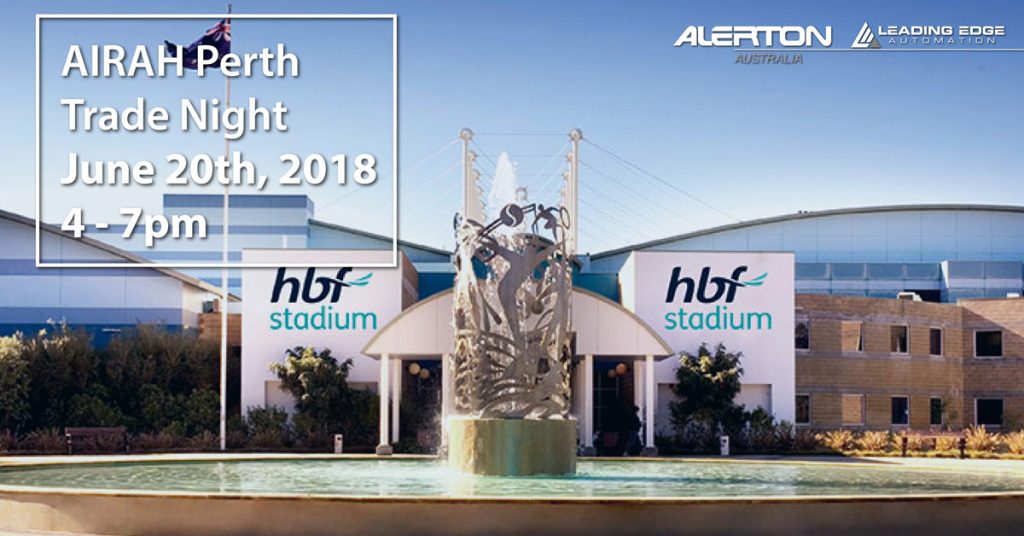 Find New Building Technologies at the AIRAH Perth Trade Night 2018 Alerton Australia Leading Edge Automation HBF Stadium