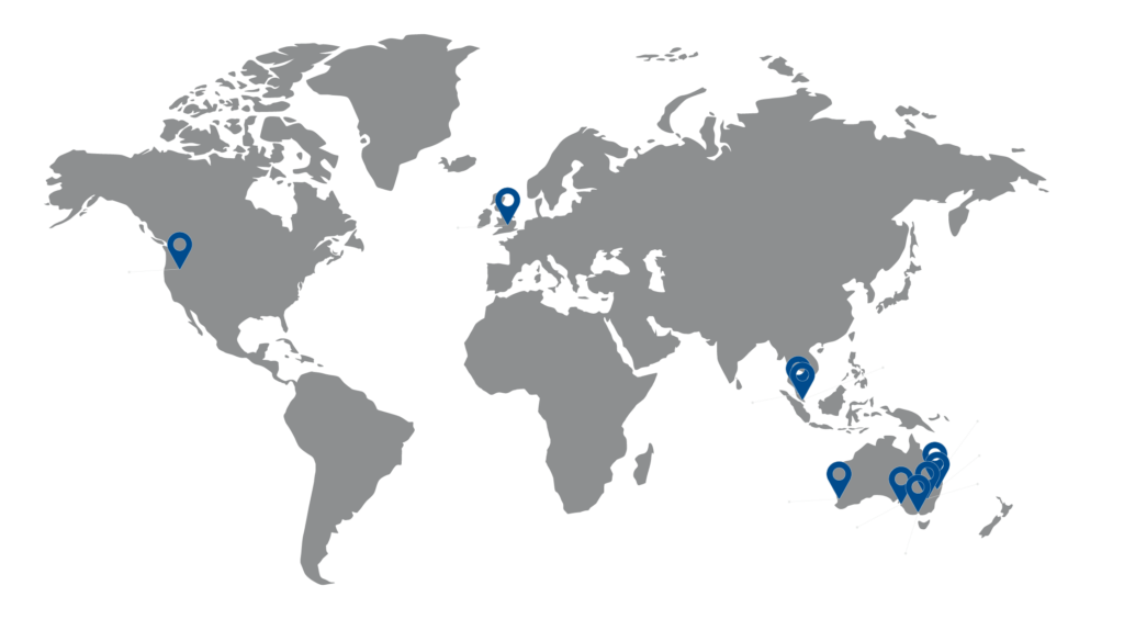 Leading Edge Automation Global Offices Map